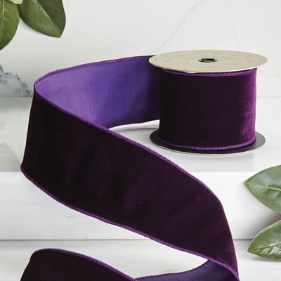 Lenox Aubergine Velvet Ribbon | Frontgate