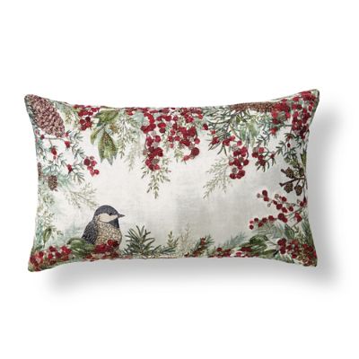 Christmas Bird Pillows Decorative Christmas Pillow Cover and Insert 