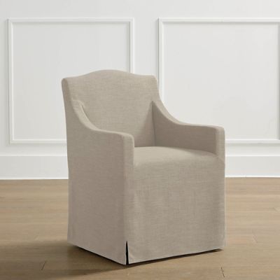 Turin Low Back Slipcovered Dining Armchair