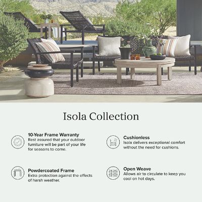Isola Counter Stool in Black Aluminum & Black Walnut Wicker