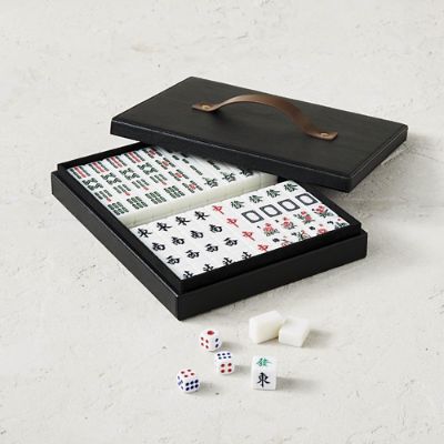 Leather Box Mahjong Set | Frontgate