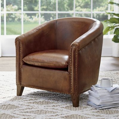 Grandin road best sale leather chair