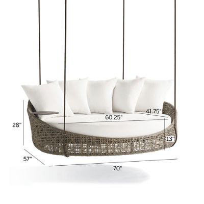 Coraline Hanging Daybed with Cushions