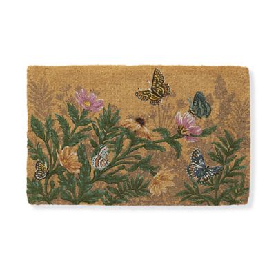 Butterfly Garden Door Mat Frontgate
