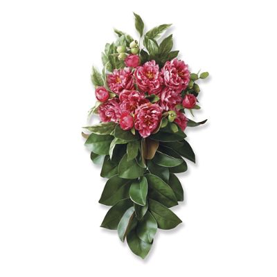Constance Peony Magnolia Swag | Frontgate