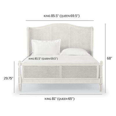 Marion French Cane Bed - French Gray, Queen - Frontgate - Yahoo Shopping