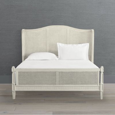 Marion French Cane Bed - French Gray, Queen - Frontgate - Yahoo Shopping