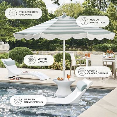 frontgate patio umbrella cover GEMITTO Cover, Waterproof Outdoor Offset Market Umbrella Parasol Covers with Zipper & Rod, for 9-13ft Cantilever Umbrellas, Anti-UV Rain Wind Dust(420D Cantilever Umbrella Cover), Black : Patio, Lawn water and wind Replacement Canopy for Round Market