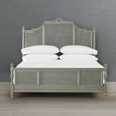 Marion French Cane Bed - French Gray, Queen - Frontgate - Yahoo Shopping