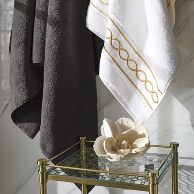 FRONTGATE Bath Towel with Mat Set White