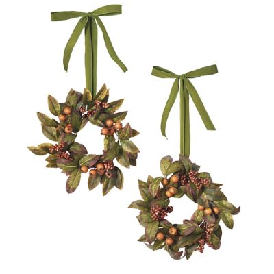 Rowan Berry Mini Wreaths, Set of Two | Frontgate