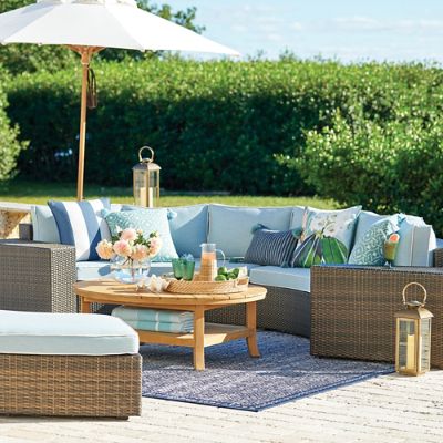 Pasadena II 4-pc. Modular Sofa Set in Bronze Wicker with All