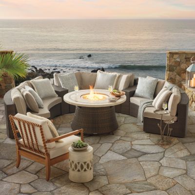 Pasadena II 5-pc. Sofa Set in Bronze Wicker with All-Weather