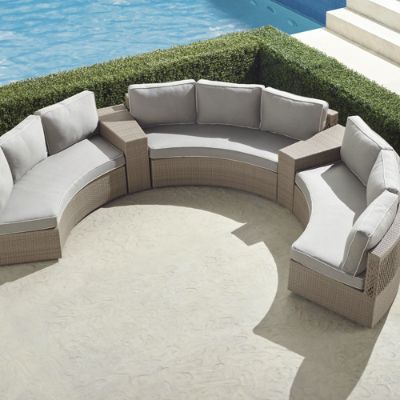 Pasadena II 5 pc. Modular Sofa Set in Dove Finish