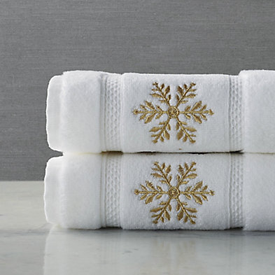 Frontgate Resort Collection™ Shimmering Snowflake Hand Towels, Set of Two