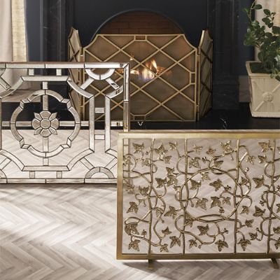 Vine Fireplace Screen | Frontgate