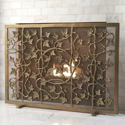 Vine Fireplace Screen | Frontgate