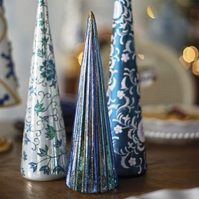 Bleu Heirloom Glass Tree Trio | Frontgate