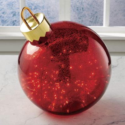 Red glass deals christmas balls