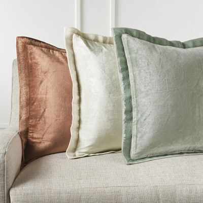 Pottery barn outlet fringe velvet pillow