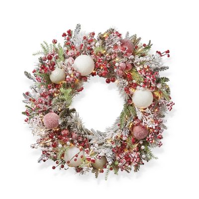 Snowy Pine Christmas Wreath | Frontgate