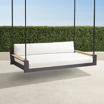 Calhoun Hanging Daybed in Matte Black Aluminum
