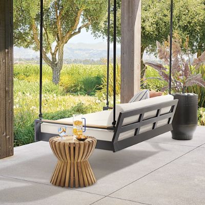 Calhoun Hanging Daybed in Matte Black Aluminum