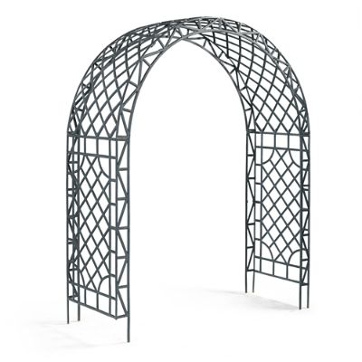 New York Botanical Garden Arbor Trellis with Cast Aluminum