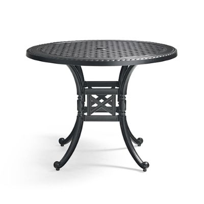Carlisle Bistro Table in Onyx Aluminum with Lattice Top