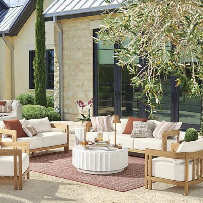 Porticello Lounge Chair in Natural Teak | Frontgate