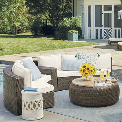 Pasadena Coffee Table in Bronze Wicker | Frontgate