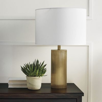 Calloway Ribbed Brass Table Lamp