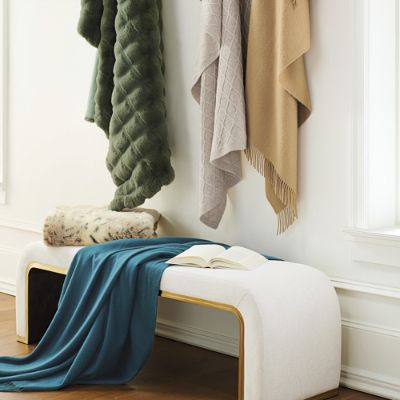 Cashmere Fringe Throw Monogramming from Inner Mongolia with