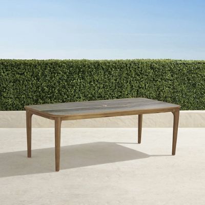 Sussex Dining Table with QuadraStone Top & Kiln-Dried Teak Frame