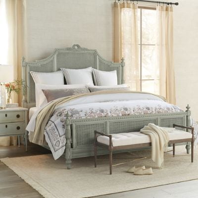 Josephine Bench with Tufted Cushion & Solid Oak Frame in Vintage