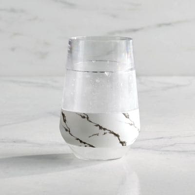 FREEZE XL Wine Glasses Set of Two with Double Wall & Silicone Grip