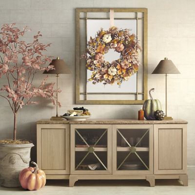 アンジー　ミラーキャビネット Angelina Wall Mirror with Antiqued Brass Finish & Beveled Glass