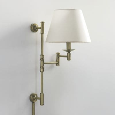 Brayden Swing Arm Sconce with Adjustable Design & Burnished Brass
