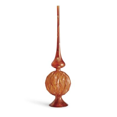 Blue Paisley Mouth Glass Christmas Tree Topper 11 Inches : BESTPYSANKY