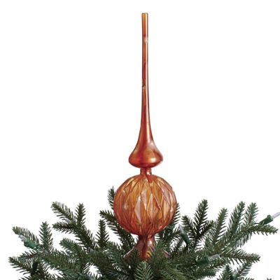 Blue Paisley Mouth Glass Christmas Tree Topper 11 Inches : BESTPYSANKY