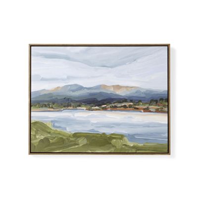 River Morning Gicl e Canvas Print with Wood Floating Frame & Gel Texturing