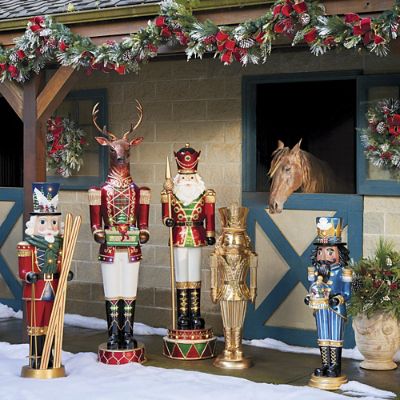 4 ft. LED Musical Nutcracker with Snow Globe & Holiday Songs