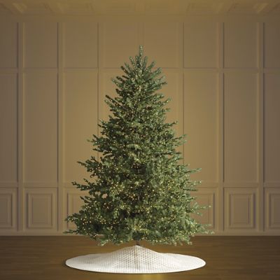 Starry White Spruce Tree with Warm White LED Lights & Steel Stand