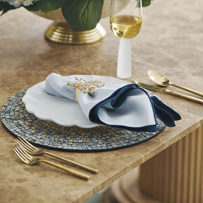 Shell Mosaic Placemat Set of Four with Handcrafted Capiz Design