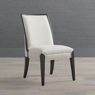 Mirasol Dining Side Chair with Espresso Finish & Snow Crypton Fabric