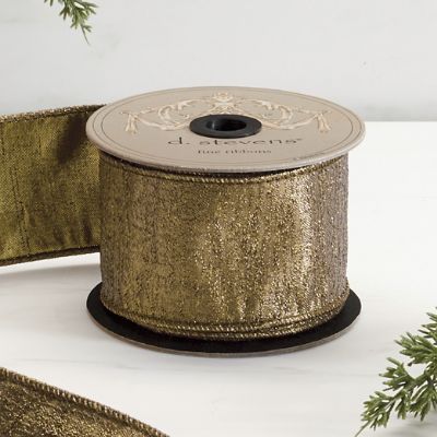 にこ Back Ribbon Glitter LogoTee Chocolate Textured Metallic Ribbon for Holiday Decor & Gift Wrapping