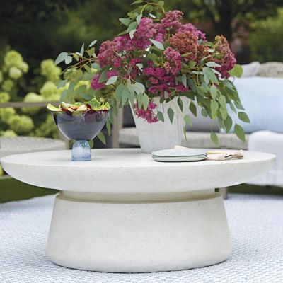 Sonata Outdoor Faux-Stone Tables - Versatile Nesting Design