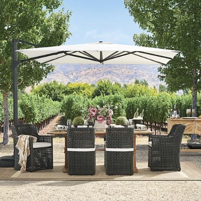 Bowman Dining Side Chairs Set of Two in All-Weather Graphite Wicker
