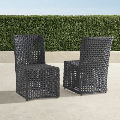 Bowman Dining Side Chairs Set of Two in All-Weather Graphite Wicker