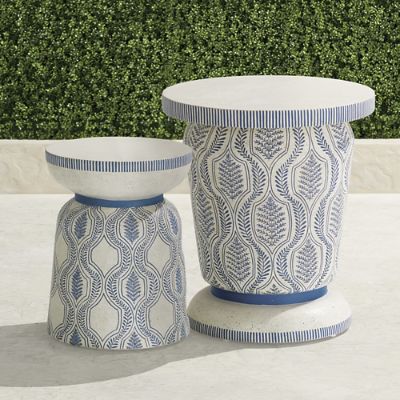 Cosenza Handpainted Side Table & Accent Stool
